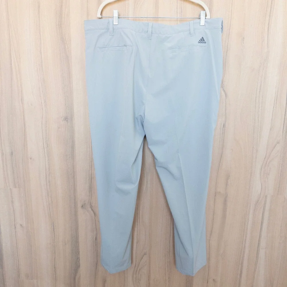 Adidas Mens Golf Pants 42X30 Light Gray Performance Stretch Preppy‎ Athleisure